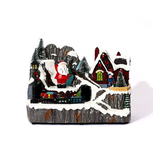 Nuevo adorno navideño musical, luminoso y giratorio de resina; ideal para hoteles, restaurantes y centros comerciales. - Product Image 5