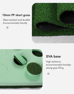 Alfombra de Práctica de Golf GVM al por Mayor, Césped Artificial de PP + Material EVA, Color Verde, Mini Alfombra de Golf con Hoyos, Putters y Pelotas para Interiores - Product Image 4
