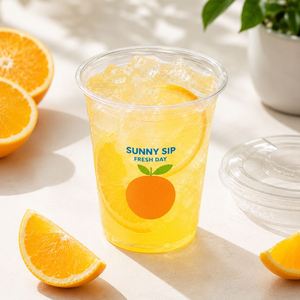 Gobelets en plastique PET transparents jetables avec logo personnalisé pour jus d'orange, thé au citron, soda, boissons fraîches, café à emporter, emballage de boissons - Product Image 2