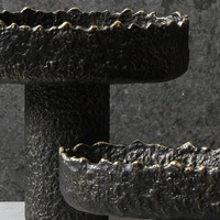 Wabi-Sabi Zwart Hars Kunstambachten Huis & Woonkamer Decor Droge Fruitschalen Decoratieve Borden