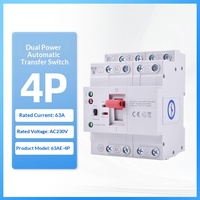 Commutateur de transfert automatique double alimentation (énergie nouvelle et énergie photovoltaïque) IP54, sans phase, pour batteries de stockage d'énergie photovoltaïque à faible puissance