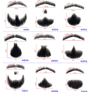 Human Hair <strong>Fake</strong> Beards Naturally Invisible False Beards Party <strong>Fake</strong> Beard <strong>Moustache</strong> for Movie Makeup - Product Image 4