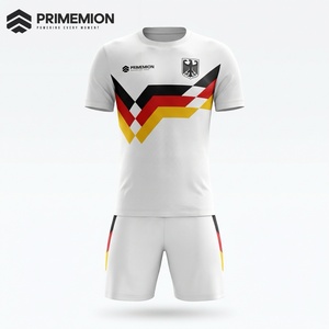 Conjunto de Camiseta de Fútbol para Hombre, Diseño Personalizado, Pantalones Cortos con Estampado Digital, Top 100% Poliéster, Conjunto Personalizado de Camiseta de Fútbol de Alemania - Product Image 1