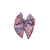 Barrettes à cheveux scintillantes et populaires avec motif de feux d'artifice du Jour de l'Indépendance américaine, taille et motif personnalisés