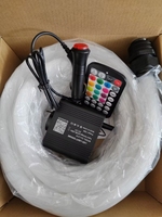 Moteur de plafond étoile lumineuse à fibre optique 16W RGBW avec contrôle APP