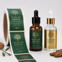 Produits de soin de la peau personnalisés, autocollants biodégradables, étiquettes autocollantes, rouleaux d'étiquettes pour bouteilles en verre