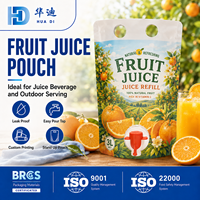 Pochette personnalisée pour jus de fruits 3L, sac réutilisable à fond plat avec poignée de transport et robinet inférieur pour marques de jus