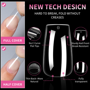 Nhà Sản Xuất Cung Cấp Trực Tiếp Tất Cả Các Loại Móng Tay Giả Traceless Quan Tài Stiletto Vuông Hạnh Nhân Nail Rõ Ràng Mềm Gel Nail Mẹo - Product Image 3