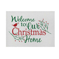 Vente en gros de tapis de table en lin personnalisés en usine sets de table de Noël d'hiver avec logo de créateur décoration de salle à manger de cuisine de fête de mariage