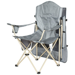 Silla Plegable Portátil para Exteriores con Toldo, Reposabrazos y Cubierta para Pesca, Playa y Camping, Hecha de Tela Oxford y Metal - Product Image 3