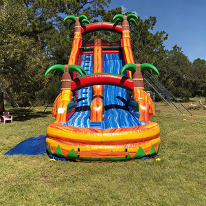 สไลเดอร์เป่าลม PVC ทนทาน บ้านลมขนาดใหญ่พร้อมสระน้ำ คอมโบกระโดดเด้งดึ๋ง สำหรับงานปาร์ตี้กลางแจ้งและสวนสนุก - Product Image 3