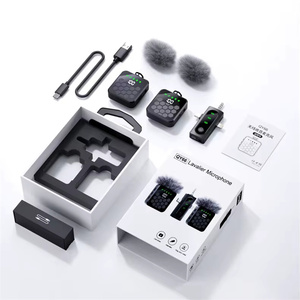 Microphone sans fil omnidirectionnel 360° à fixation revers, réduction <span class=keywords><strong>de</strong></span> bruit en un clic, clair, plug-<span class=keywords><strong>and</strong></span>-play, pour diffusion en direct et enregistrement - Product Image 6