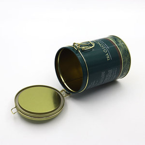 Contenedor de almacenamiento de té y café hermético redondo personalizado de alta calidad, lata de Metal para té - Product Image 5