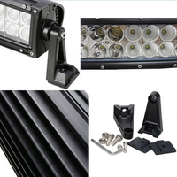 Barre lumineuse LED stroboscopique incurvée bicolore 32 42 50 52 pouces pour voitures et camions tout-terrain, lumière de conduite ambre et blanche, barre lumineuse LED de rampe