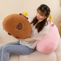 1688 YIwu jouet Agent vente chaude en gros personnalisé peluche Animal en peluche Figure poupées doux PP rempli fleur Capybara jouets oreillers