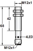 KJT M12 NPN PNP connecteur non affleurant 50mm de long 24 volts 36v pas de nc 2 fils capteur de proximité inductif