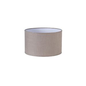 Pantalla cilíndrica de lino gris E27 30x30x20 cm, ideal para lámparas y decoración de interiores. - Product Image 1