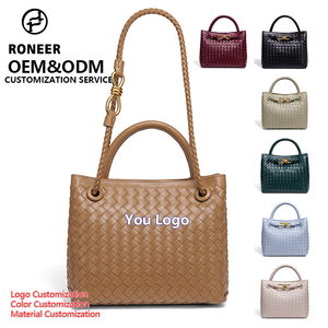 Bolso bandolera <span class=keywords><strong>de</strong></span> hombro trenzado entrecruzado <span class=keywords><strong>de</strong></span> PU impermeable ecológico <span class=keywords><strong>de</strong></span> gran capacidad para mujer a la moda personalizada - Product Image 1