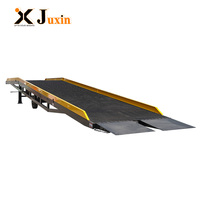 Rampe de quai mobile hydraulique OEM d'usine, 6-15 tonnes, rampe de chargement/déchargement de conteneurs portable avec roues
