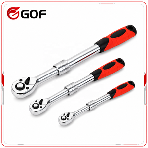 Jeu de clés à cliquet extensibles en acier à 24 dents, poignée souple, acier au carbone, qualité industrielle, couple maximal de 210 Nm, voitures OEM - Product Image 1