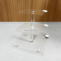 Support de table à gâteau à 3 étages LED pour la décoration de fêtes et d'événements ensemble de supports pour table à dessert acrylique plexi supports à gâteaux pour gâteaux de mariage