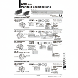 Colector neumático SMC Pneumatics, piezas neumáticas de - Product Image 1