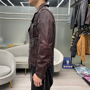 <span class=keywords><strong>Chaqueta</strong></span> de <span class=keywords><strong>Cuero</strong></span> Vintage Impermeable con Múltiples Cremalleras Personalizada para <span class=keywords><strong>Hombre</strong></span>, <span class=keywords><strong>Chaqueta</strong></span> Textil de Diseño Elegante y Lujoso para Caballeros Distinguidos - Product Image 3