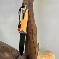 Couteau à lame fixe multi-usage Meiji pour le camping en plein air, lame droite en acier inoxydable, outil de chasse portable et convivial, DIY OEM