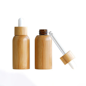 Bouteilles compte-gouttes en <span class=keywords><strong>bambou</strong></span> durables et rechargeables pour sérum, huile et emballages cosmétiques, contenants pour huiles essentielles naturelles - Product Image 1