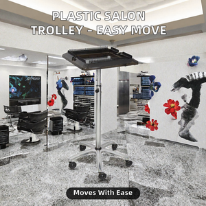 Carrito de Plástico Multiusos para Salón de Belleza, con 4 Ruedas, para Extensiones de Cabello, Trenzado y Peinado, Fácil de Mover, Diseño Moderno, para Salón, Baño, Apartamento - Product Image 2