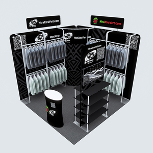 Thủy lực Lift bảng, tùy chỉnh 20ft xách tay Booth 3x3 quần áo đứng miễn phí thiết kế thương mại triển lãm Booth Giao hàng nhanh - Product Image 5