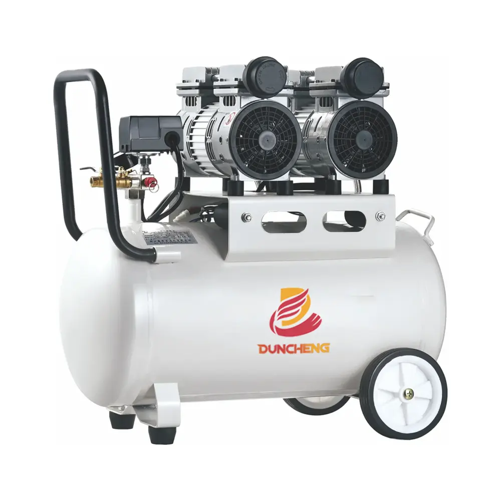 Duncheng 120 Psi 50l 50 Litre Portable Two Stage Silent Oil Free Piston Air Compressor For Air Tools