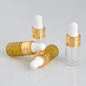 <span class=keywords><strong>Doully</strong></span> ámbar y Frascos cuentagotas de vidrio transparente 1ml/2ml/3ml/5ml viales de aceite esencial con serigrafía modelo MNJY001 - Product Image 2