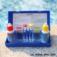 Kit de Prueba para Piscina, Kit Básico de Prueba de PH y Cloro de 15 ml para Piscinas, Reactivo de Prueba de Calidad del Agua OTO para Medir el Cloro Residual