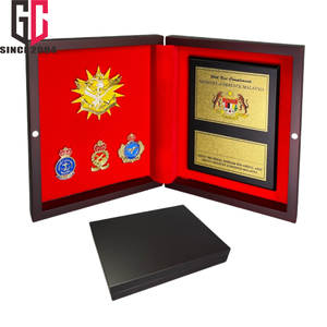 15 anni di fabbrica in metallo personalizzato in legno esercito premio trofeo targa con scatola - Product Image 3
