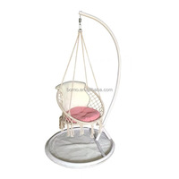 Fauteuil suspendu Zoshine, balançoire en corde, grand fauteuil suspendu en macramé avec cordon, fauteuil suspendu en coton pour salon