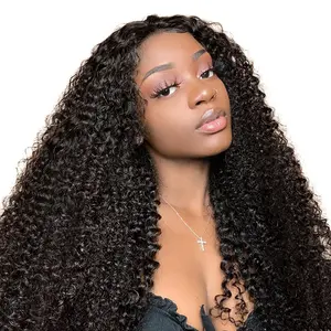 10A Glueless Full Lace Front Perücke Unverarbeitetes Haar Kinky Curl Perücken Schwarze Frauen Free Part Chinese Virgin Full Lace Echthaar Perücken