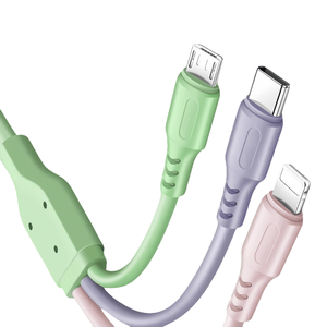 <span class=keywords><strong>Cable</strong></span> de Carga Rápida Multiusos <span class=keywords><strong>3</strong></span> en 1 de PVC Tipo C Micro USB EV de 1.2 <span class=keywords><strong>Metros</strong></span> y 2.4A para <span class=keywords><strong>iPhone</strong></span> y Teléfonos Android - Product Image 6