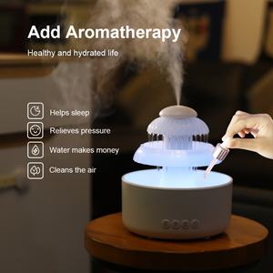 Humidificador Ultrasónico de Escritorio con Aromaterapia y Luz Nocturna LED de 7 Colores, Alimentado por USB, Compatible con Automóviles, Blanco, Capacidad de 600 ml - Product Image 2
