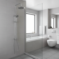 Colonne de douche moderne en acier inoxydable avec robinetterie pour salle de bain