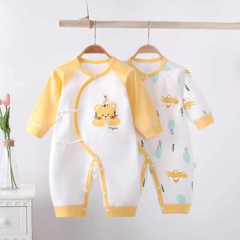 2022 Animal Print Baby Boys Easter Pyjamas Princess Newborn Baby Girls Jumpsuit Sleepwear Kids Rompers Smocked Children Clothing