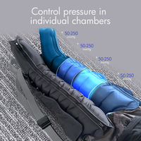 Bottes de compression d'air pour les jambes des athlètes, avec télécommande sans fil électrique, batterie au lithium rechargeable, pompe à 8 chambres, pour le sport