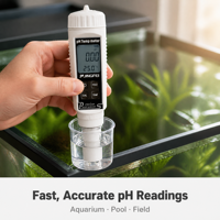 pH-mètre portable PH-100pro, testeur de pH et de température de type stylo étanche avec ATC pour l'analyse de la qualité de l'eau