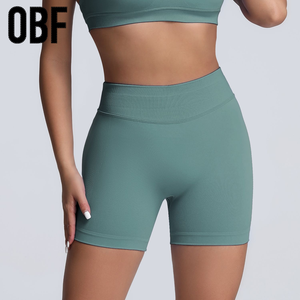 कस्टम लोगो त्वरित शुष्क निर्बाध फिटनेस डिपो, योग जिम, महिलाओं के लिए उच्च कमर शॉर्ट्स उठाने वाली स्पोर्ट्स कसरत बट - Product Image 5