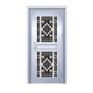 Porta Principale Moderna in Acciaio Inox con Funzione Antivento e Superficie Rifinita per Ville, Appartamenti e Hotel - Product Image 6