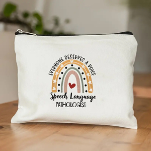 Bolsa de maquillaje personalizada con patrón de patólogo del lenguaje del habla, bolsa de almacenamiento para inodoro de viaje, bolsa de cosméticos, regalo de despedida de soltera, 1 unidad - Product Image 4