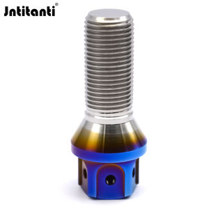 Nouveau boulon de roue Jntitanti bleu brûlé, anti-vol, à tête conique, Gr.5 Ti-6Al-4V, M12x1.5x28mm, avec <span class=keywords><strong>clé</strong></span> en titane, grade 10.9 - Product Image 4