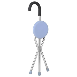 Canne pliante portable en aluminium de haute qualité avec siège pour personnes âgées, pointe en caoutchouc, longueur réglable, capacité de 250 lb, vente en gros - Product Image 5