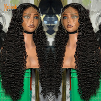 Perruques de Cheveux Humains Naturels Bouclés Birmans Vietnamiens 100% Naturels, Sans Colle, avec Dentelle Frontale HD 13x6 13x4 pour Femmes Noires
