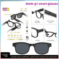 Lunettes intelligentes avec caméra 8,0 millions de pixels, stockage 32 Go, reconnaissance et traduction simultanée par IA, enregistrement vidéo 1200P et audio